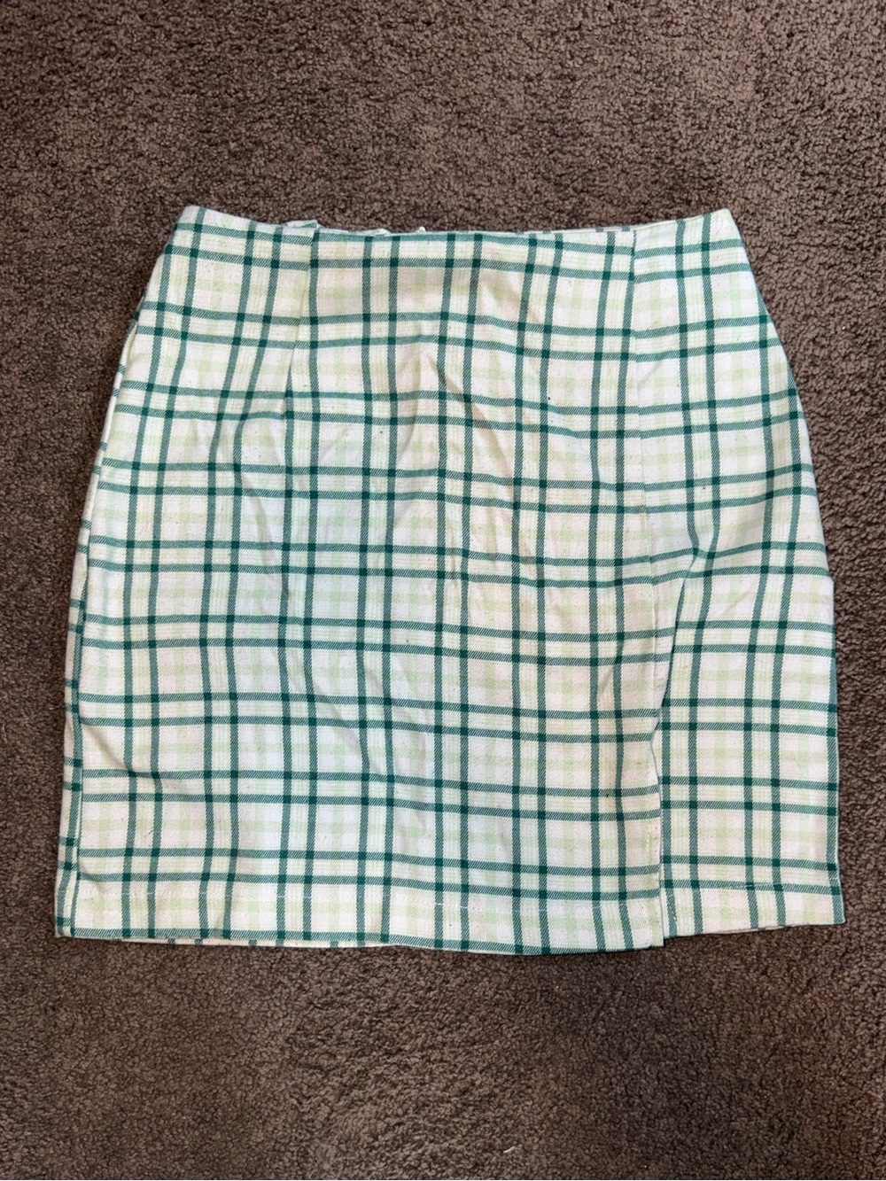 Classic Green Plaid Mini Skirt